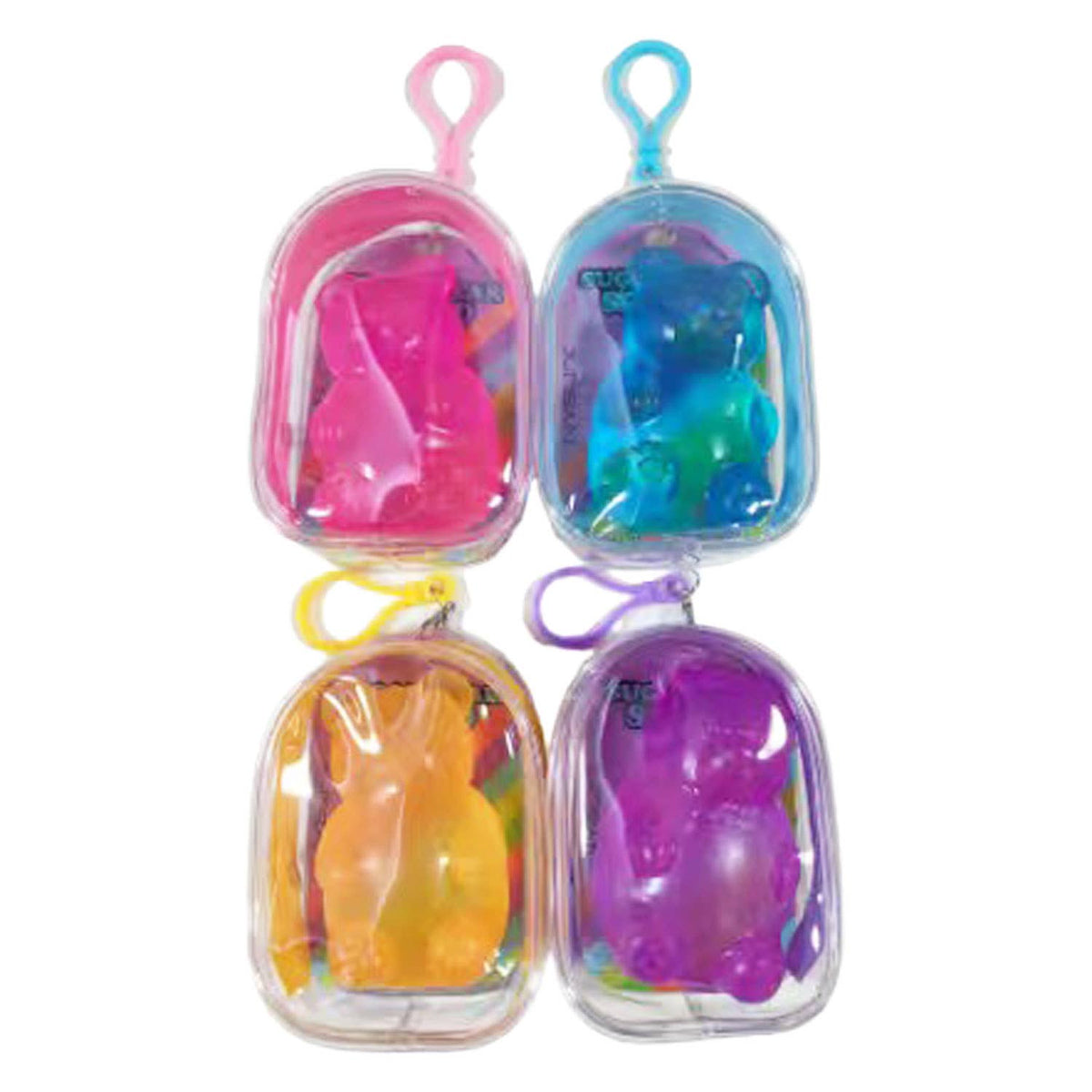 Sugar Bear Squad Squishy – Sensory Toy with Backpack Pouch Clip