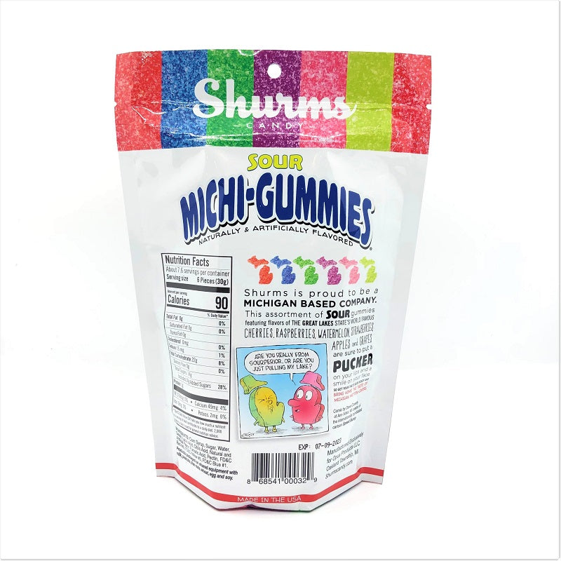 Sour Michigan Gummies – 8oz Fruit Candy Mix