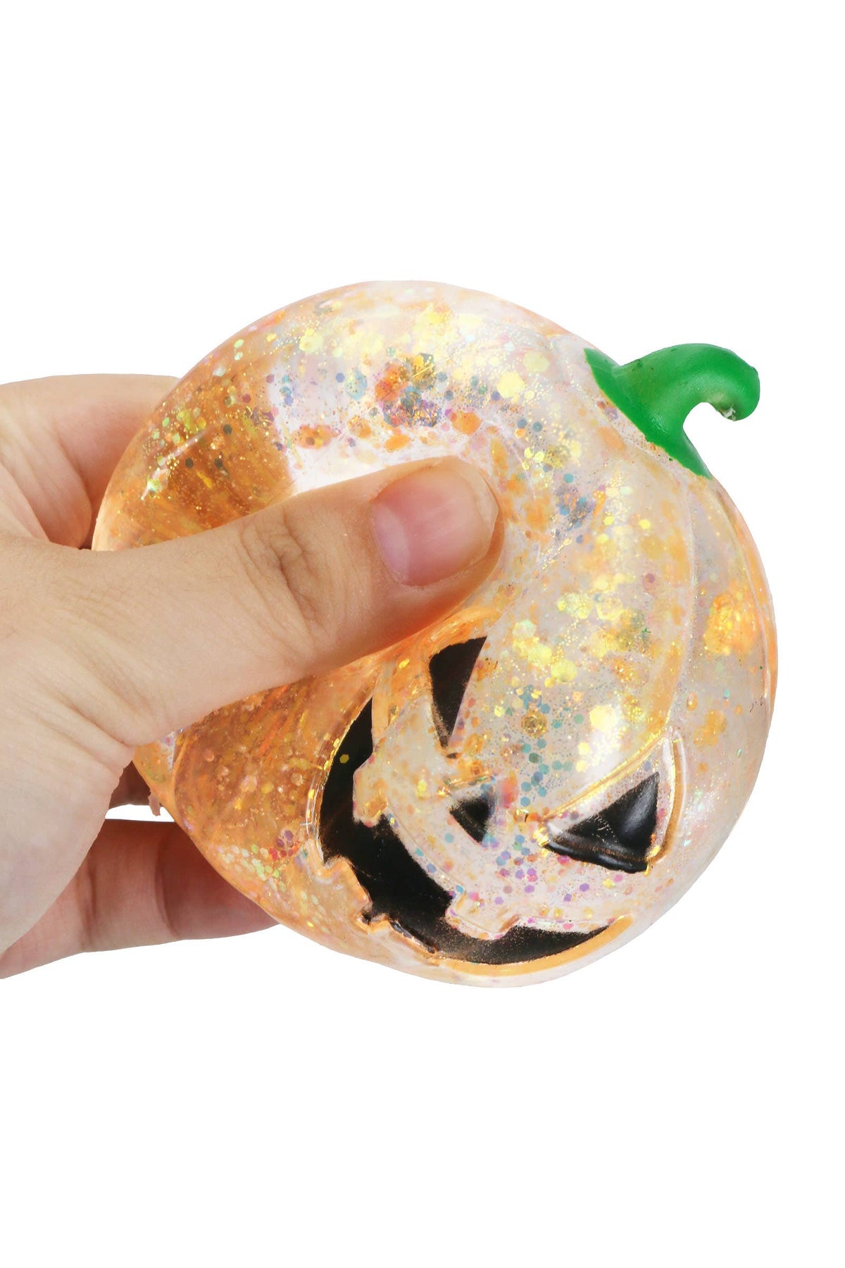 Halloween Jack-o-Lantern Glittery Sugar Squishy