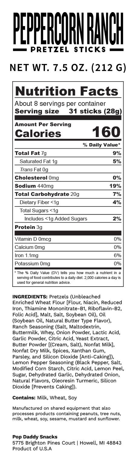 Pop Daddy Pretzels 7.5 oz | Michigan Made