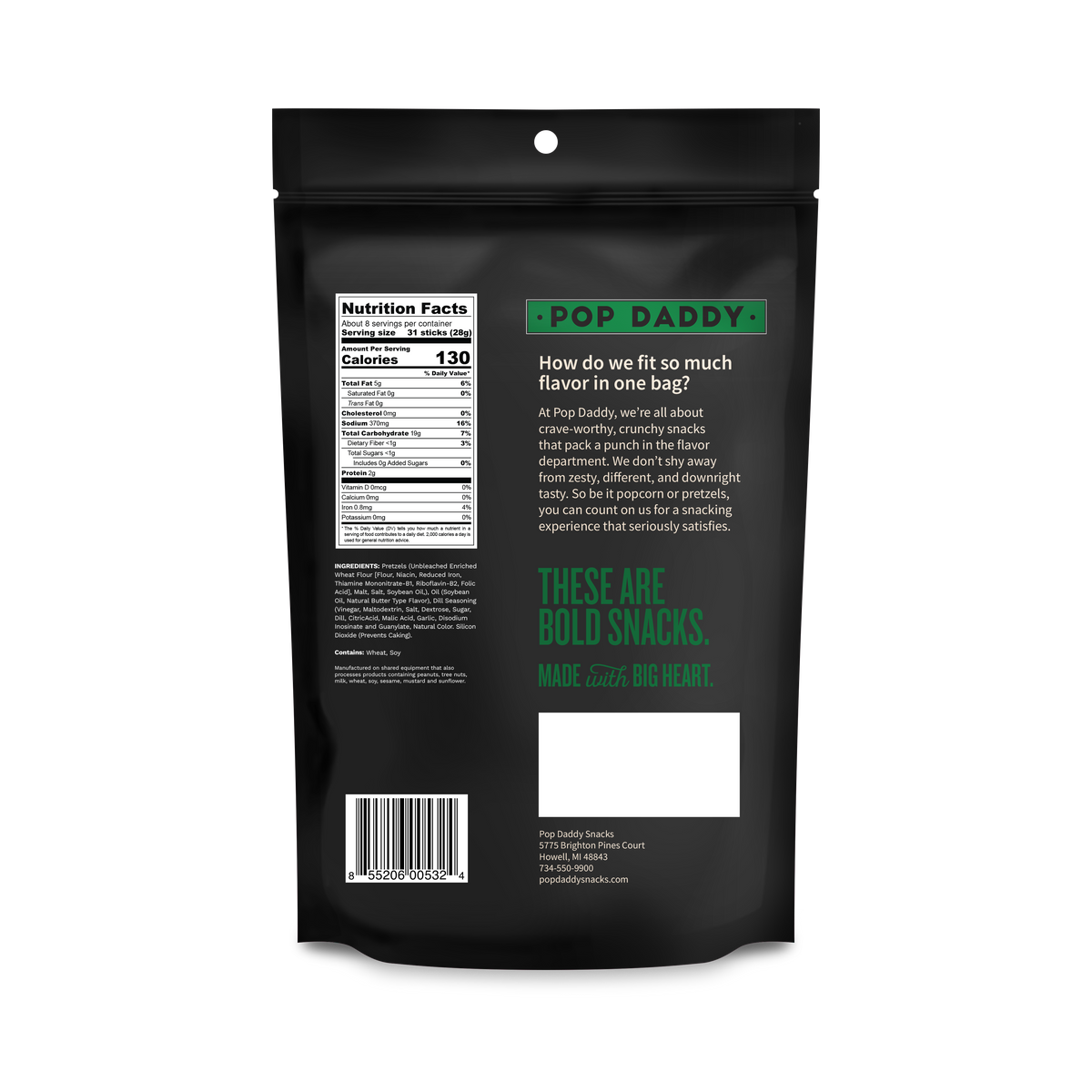 Pop Daddy Pretzels 7.5 oz | Michigan Made