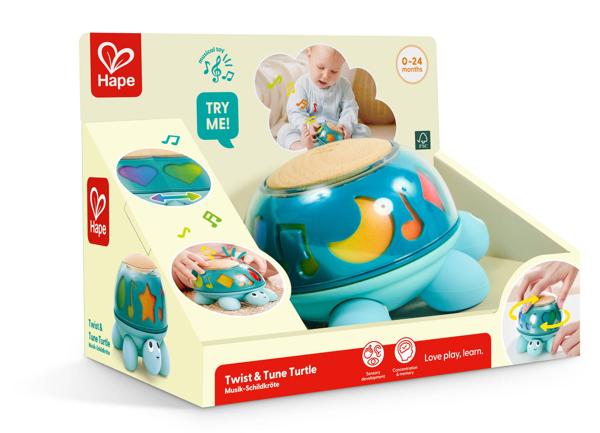 Musical Turtle Baby Sensory Toy with Stars