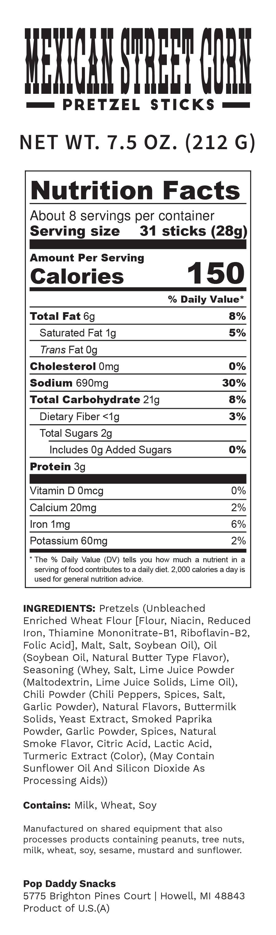 Pop Daddy Pretzels 7.5 oz | Michigan Made