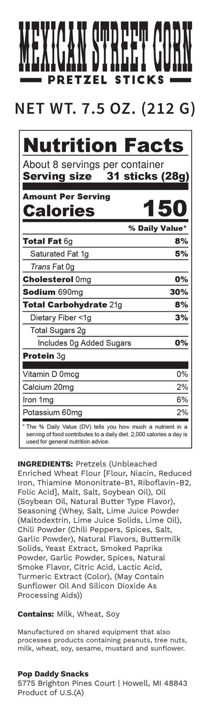 Pop Daddy Pretzels 7.5 oz | Michigan Made