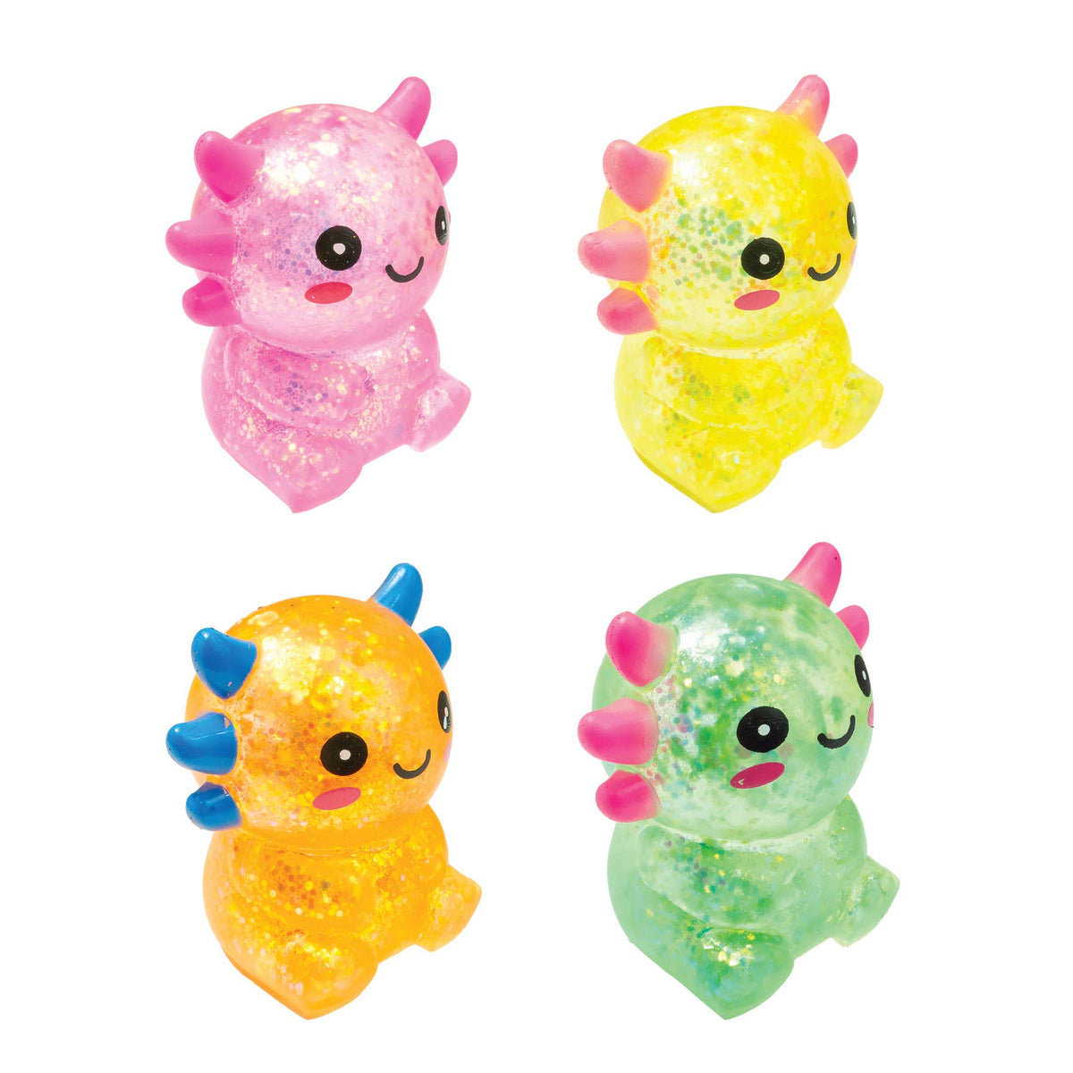 Glitter Squisholotl Axolotl Stress Ball Fidget Toy