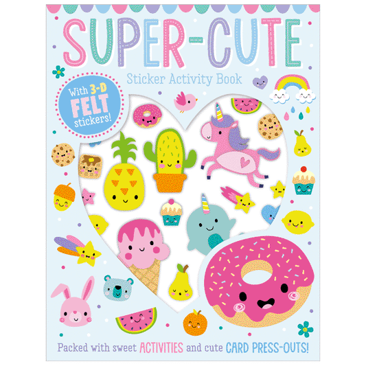 Super Cute Activity Book with 3D Felt Stickers for Kids
