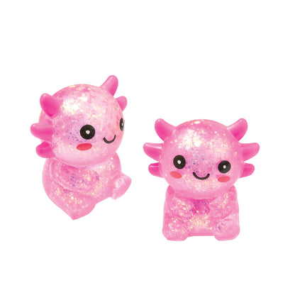 Glitter Squisholotl Axolotl Stress Ball Fidget Toy